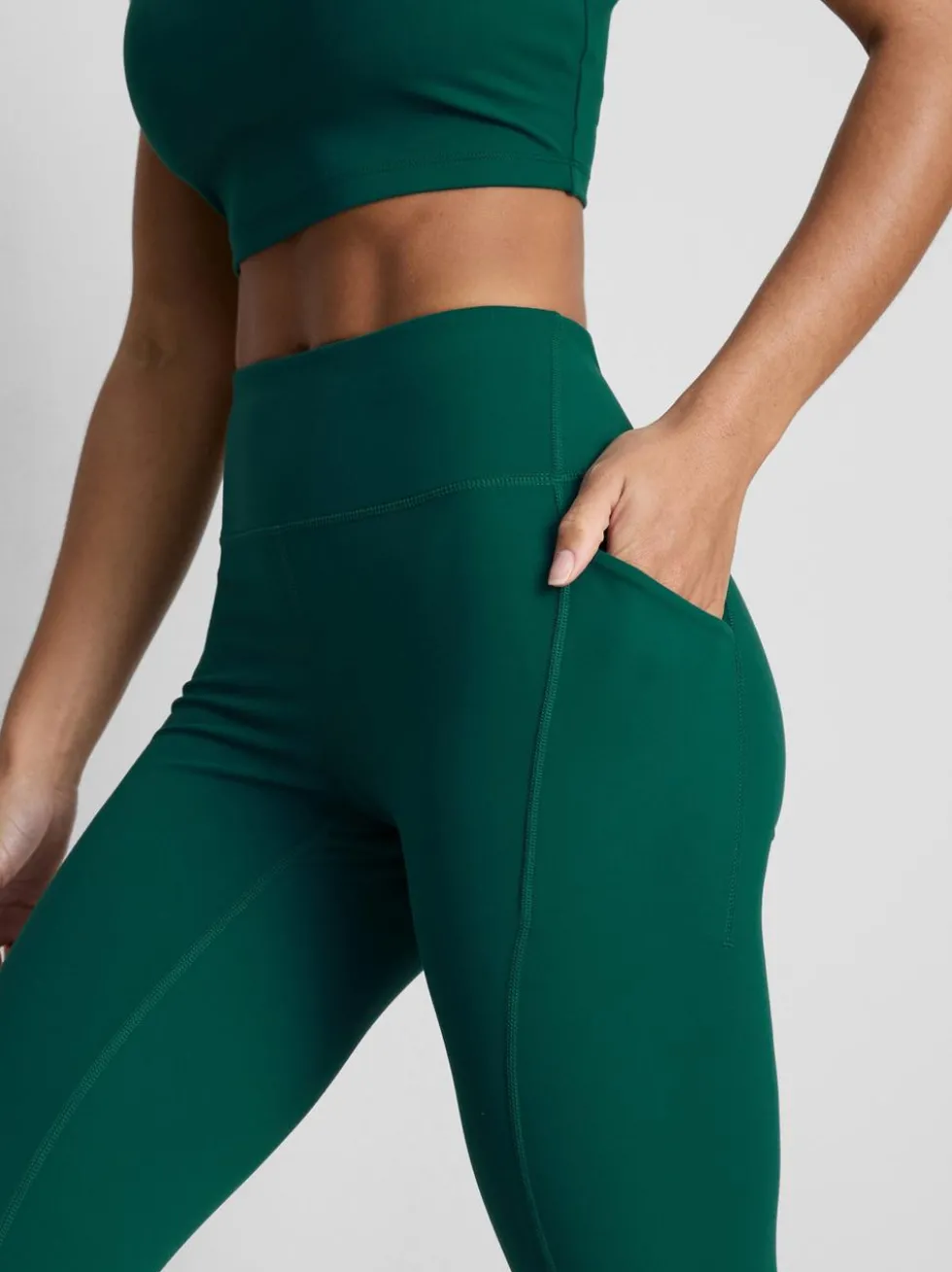 Active-Caprileggings mit hohem Bund