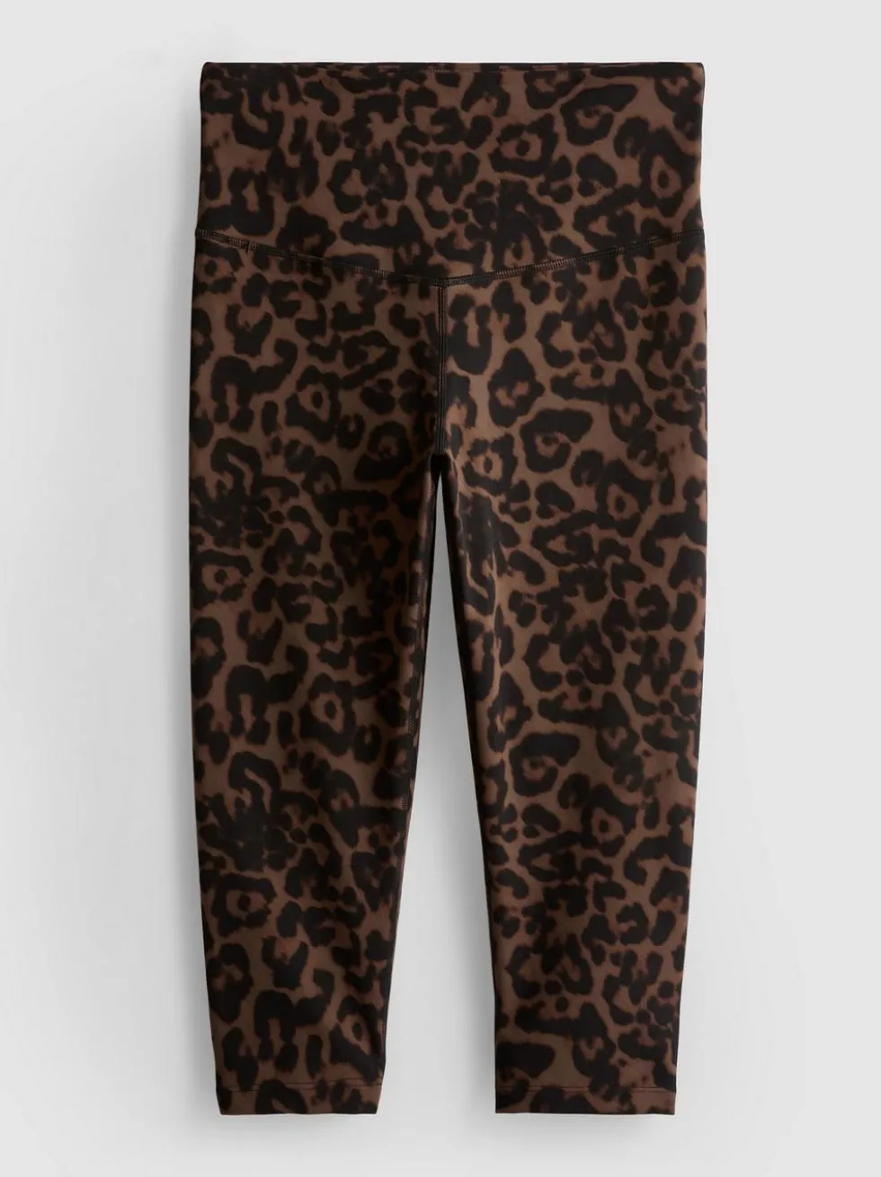 Active-Capri-Leggings mit Leopardenmuster