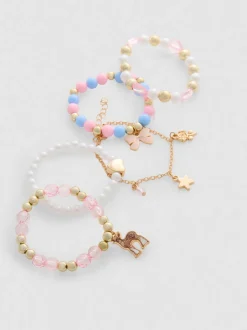Armbänder mit Feen-Anhängern, 5er-Pack