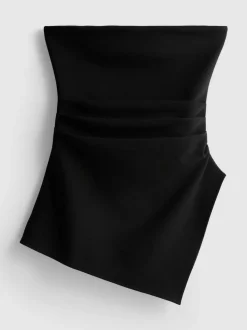 Asymmetrisches Bandeau-Top mit hohem Baumwollanteil