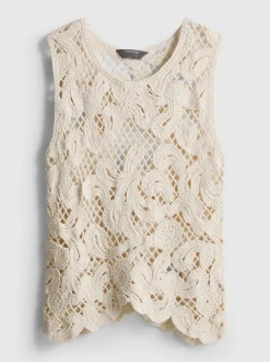 Asymmetrisches Häkeltop aus Strick