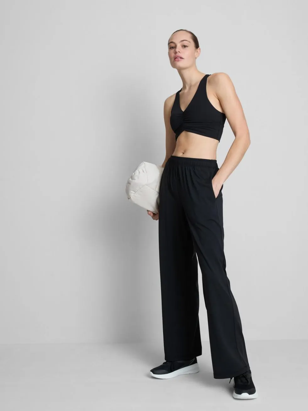Athleisure-Hose mit weitem Bein