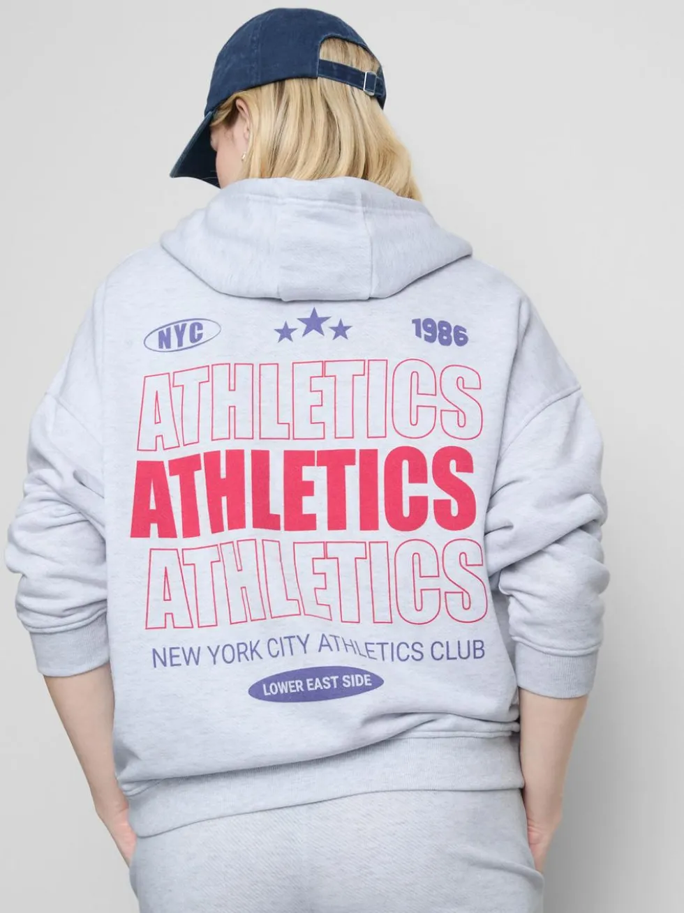 Athletics-Hoodie aus Baumwollmischung mit Reißverschluss