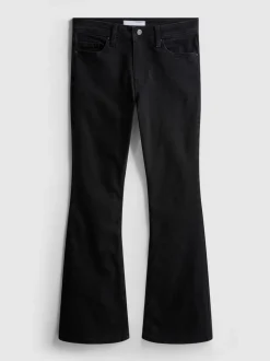 Ausgestellte Jeans aus Baumwoll-Denim mit mittlerer Leibhöhe