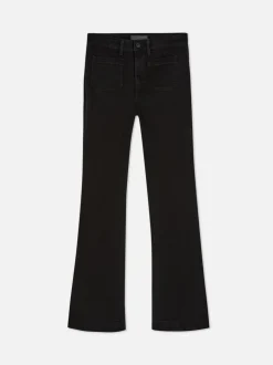 Ausgestellte Jeans mit mittelhohem Bund