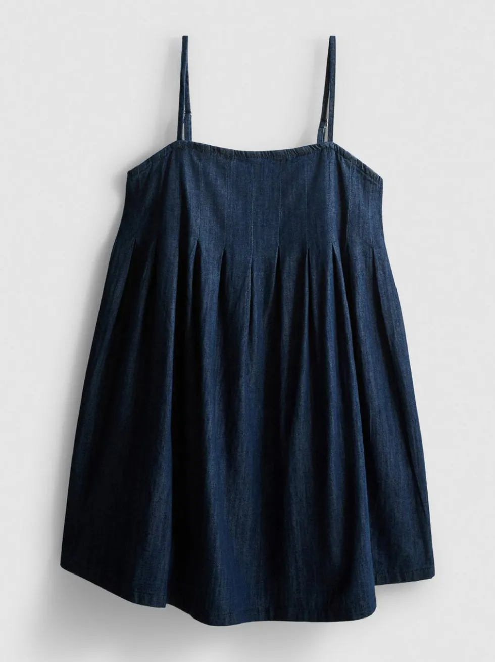 Babydoll-Minikleid aus Baumwoll-Denim