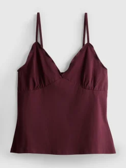 Babydoll-Trägertop mit V-Ausschnitt