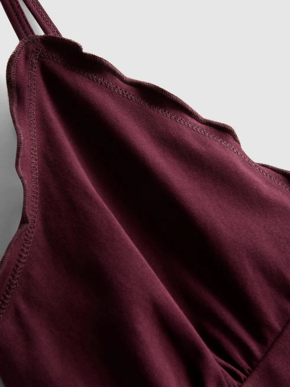 Babydoll-Trägertop mit V-Ausschnitt