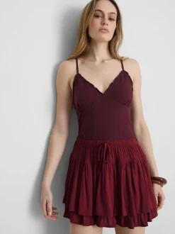 Babydoll-Trägertop mit V-Ausschnitt