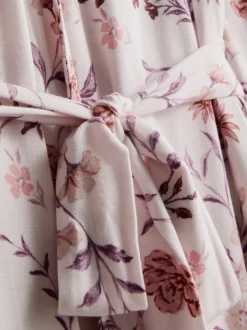 Bademantel mit hohem Modalanteil und Blumenmuster