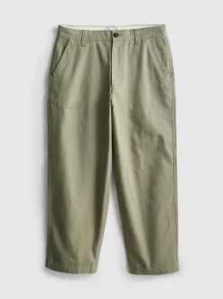 Baggy-Chinohose mit mittlerer Leibhöhe