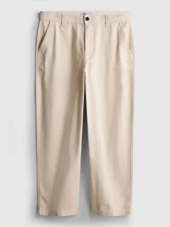 Baggy-Chinohose mit mittlerer Leibhöhe