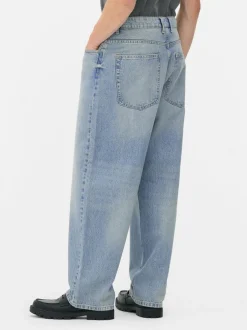 Baggy-Jeans mit mittlerer Leibhöhe