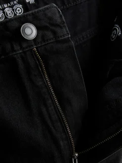 Baggy-Jeans mit mittlerer Leibhöhe