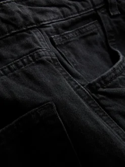 Baggy-Jeans mit mittlerer Leibhöhe