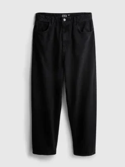 Baggy-Jeans mit mittlerer Leibhöhe