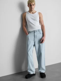 Baggy-Jeans mit mittlerer Leibhöhe
