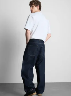 Baggy-Jeans mit mittlerer Leibhöhe