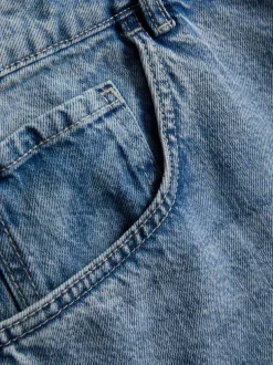 Baggy-Jeans mit mittlerer Leibhöhe