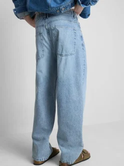 Baggy-Jeans mit mittlerer Leibhöhe