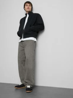 Baggy-Jeans mit mittlerer Leibhöhe