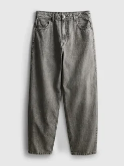 Baggy-Jeans mit mittlerer Leibhöhe