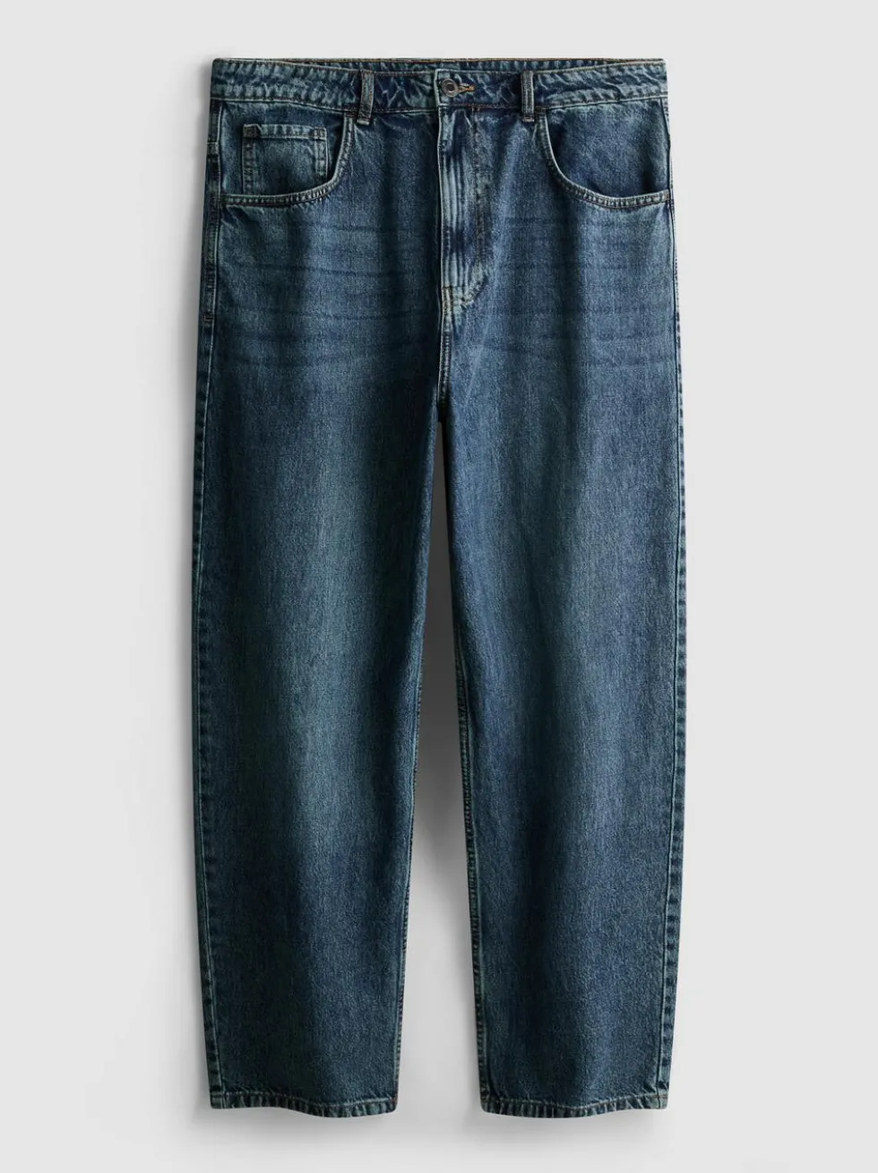 Baggy-Jeans mit mittlerer Leibhöhe
