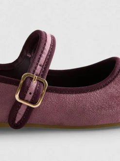 Ballerinas in Wildleder-Optik