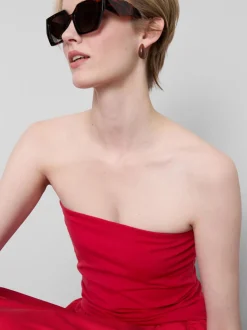 Bandeau-Top mit hohem Baumwollanteil