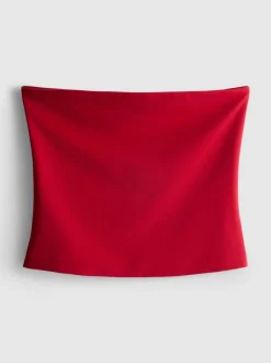 Bandeau-Top mit hohem Baumwollanteil