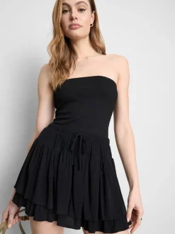 Bandeau-Top mit hohem Baumwollanteil