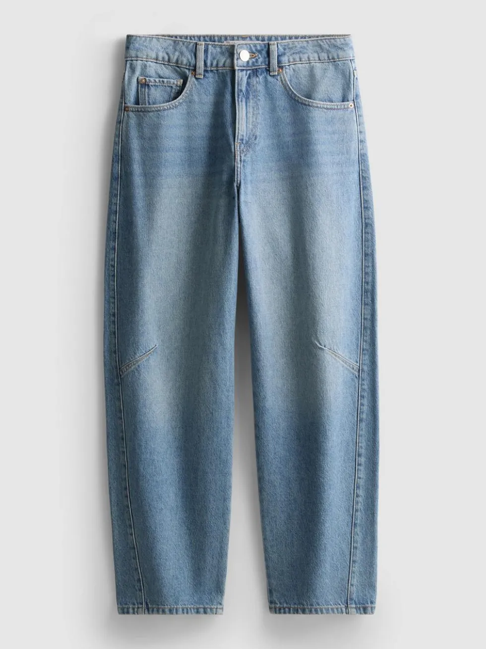 Barrel-Jeans mit mittlerer Leibhöhe