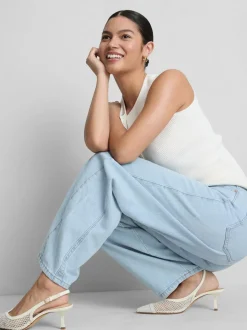Barrel-Jeans mit mittlerer Leibhöhe