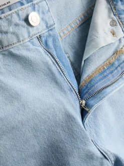 Barrel-Jeans mit mittlerer Leibhöhe