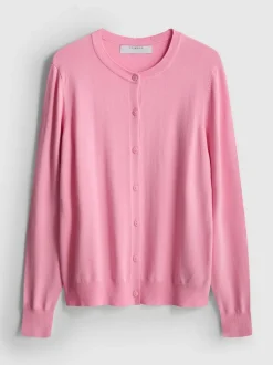 Basic-Cardigan mit Rundhalsausschnitt