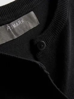 Basic-Cardigan mit Rundhalsausschnitt
