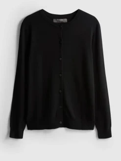 Basic-Cardigan mit Rundhalsausschnitt