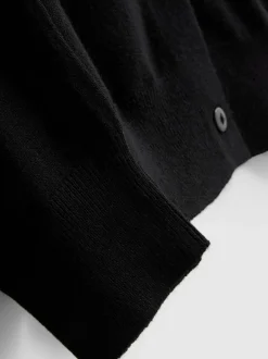 Basic-Cardigan mit Rundhalsausschnitt