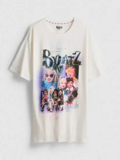 Baumwoll-Nachthemd im Oversized-Look mit „Bratz“-Grafik