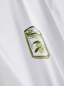 Baumwoll-Schlafanzug mit Rundhalsausschnitt und Print