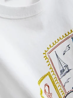 Baumwoll-T-Shirt mit geradem Schnitt