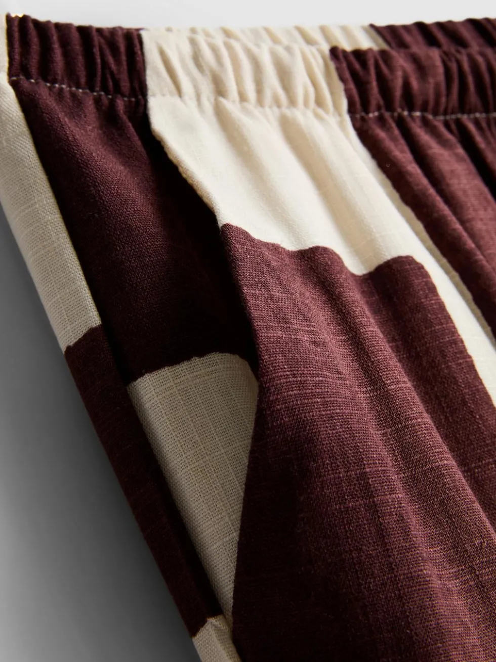 Bedruckte Hose mit weitem Bein