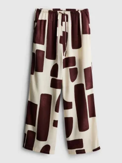 Bedruckte Hose mit weitem Bein