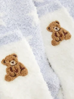 Bequeme Socken mit Bärenmotiv, 2er-Pack