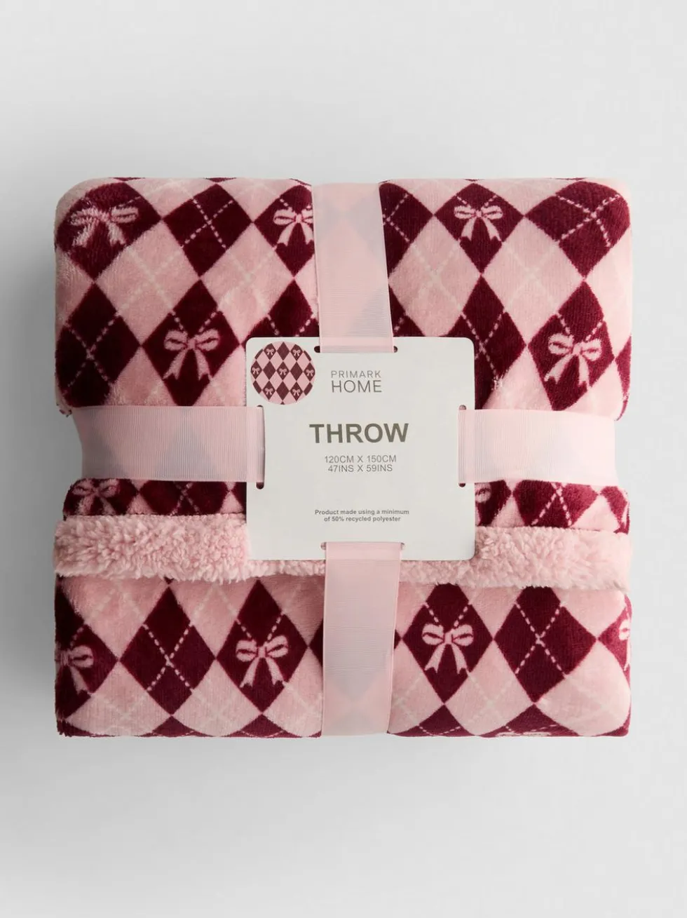 Überwurf mit Argyle-Schleifen-Design