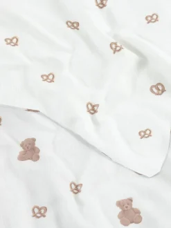 Bettwäsche aus aufgerauter Baumwolle mit Teddybärmuster, Kingsize