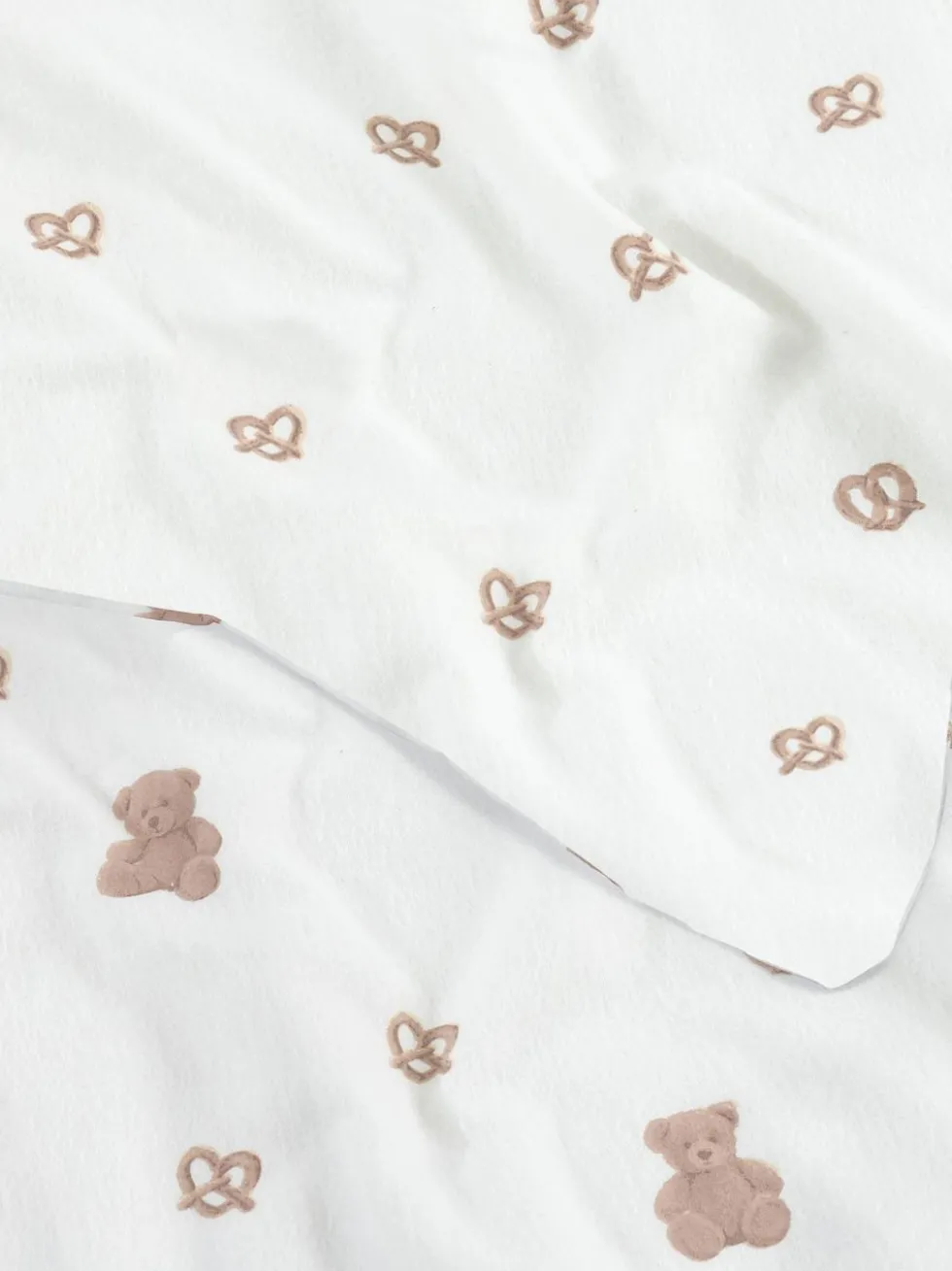 Bettwäsche aus aufgerauter Baumwolle mit Teddybärmuster, Super-Kingsize