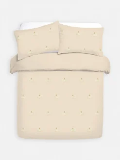 Bettwäscheset aus reiner Baumwolle mit getuftetem Kürbismuster, Kingsize