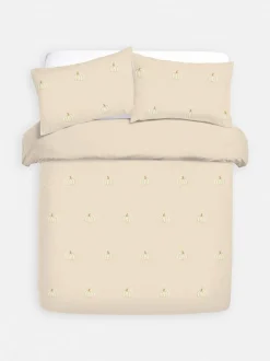 Bettwäscheset aus reiner Baumwolle mit getuftetem Kürbismuster, Doppelbett