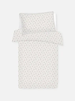 Bettwäscheset mit Blümchenmuster, Einzelbett